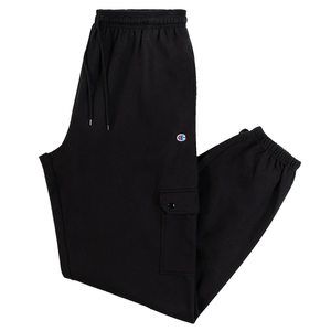 NEW Champion Cargo Sweatpants for Men Big and Tall - Fleece Jogger Sweatpants Bl